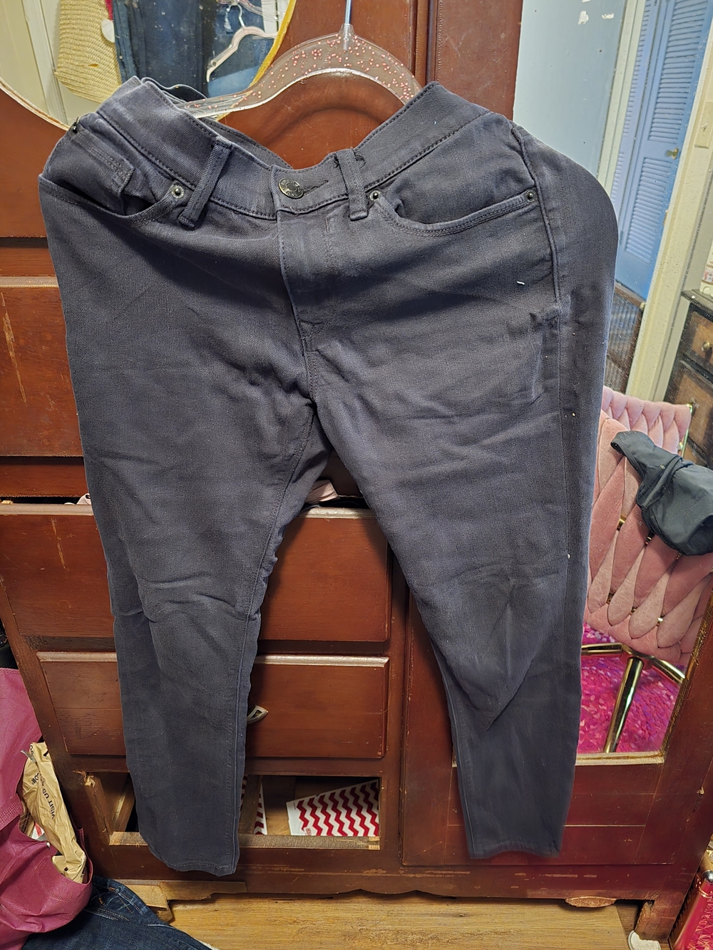 Dark Black Slim Ponte Pants